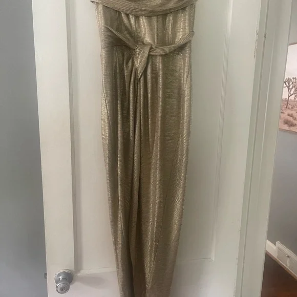 Showpo Gold Strapless Wedding Dress - Picture 2 of 2